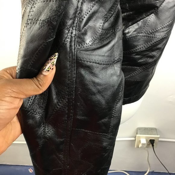Italian Stone Design Genuine Leather Jacket Sz XL - Picture 12 of 15